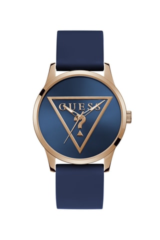 Montre à quartz en silicone - Bleu et doré