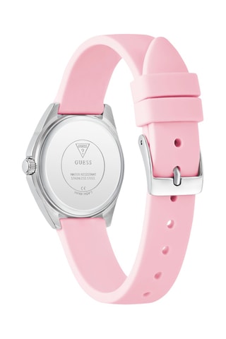 Montre à quartz en silicone - Rose et argenté