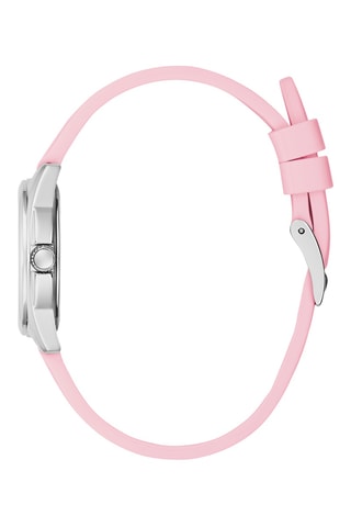 Montre à quartz en silicone - Rose et argenté