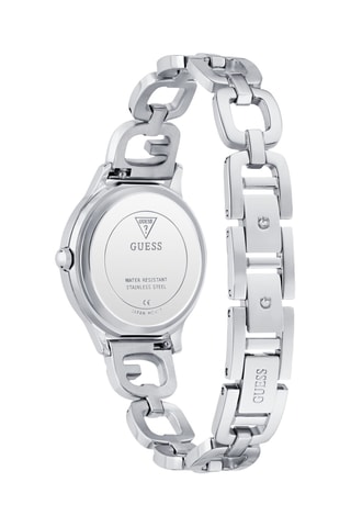Montre à quartz en acier et bracelet en silicone - Argenté