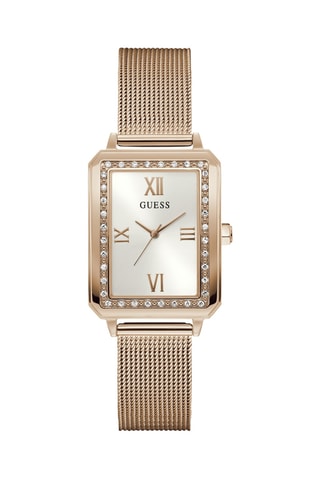 Montre à quartz en acier - Doré à l'or rose