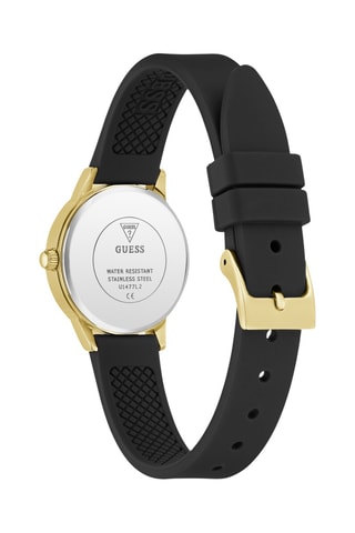 Montre à quartz en silicone - Noir et doré