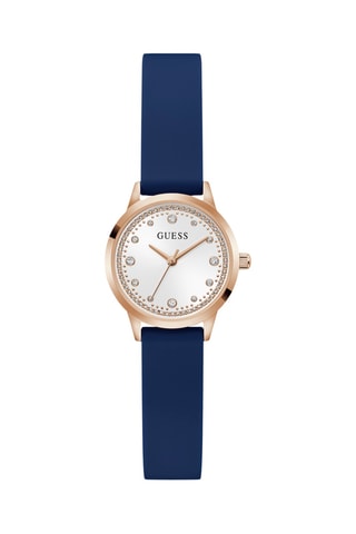 Montre à quartz en silicone - Bleu et doré