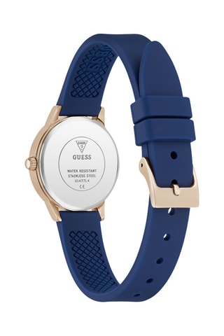 Montre à quartz en silicone - Bleu et doré
