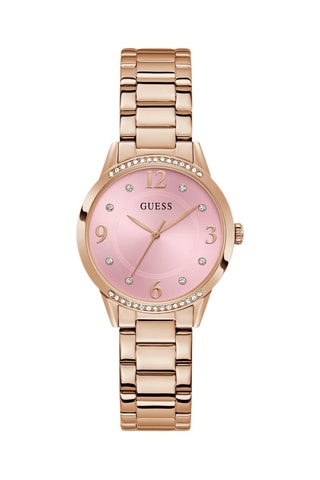 Montre à quartz en acier - Doré