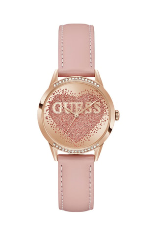 Montre à quartz en cuir - Rose et doré