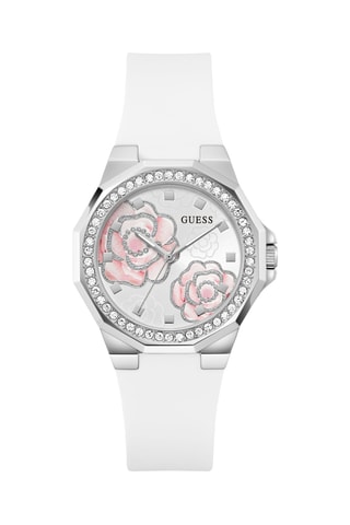 Montre à quartz en silicone - Blanc argenté