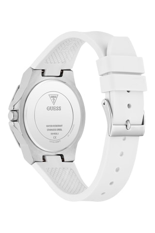 Montre à quartz en silicone - Blanc argenté
