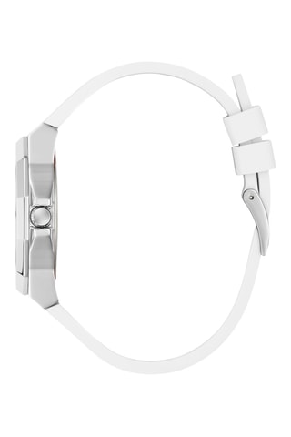 Montre à quartz en silicone - Blanc argenté