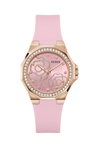 Montre à quartz en silicone - Rose et doré