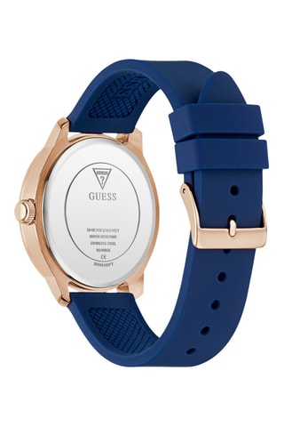 Montre à quartz en silicone - Bleu et doré