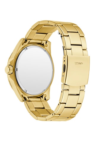 Montre à quartz en acier - Doré