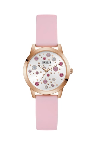 Montre à quartz en silicone - Rose et doré