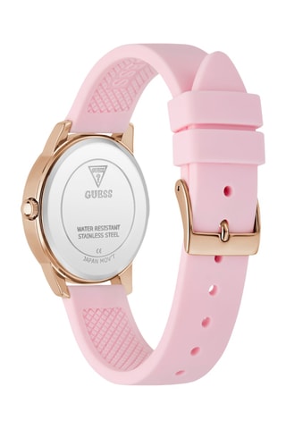 Montre à quartz en silicone - Rose et doré