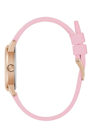 Montre à quartz en silicone - Rose et doré
