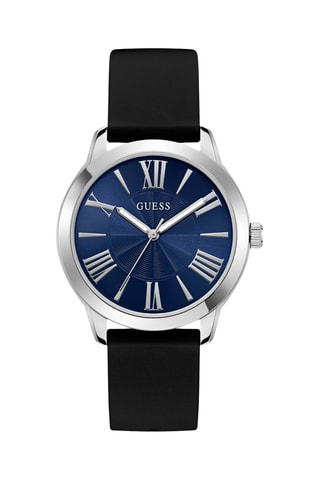 Montre à quartz en silicone - Noir et argenté