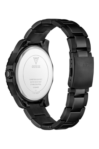 Montre à quartz en acier - Noir