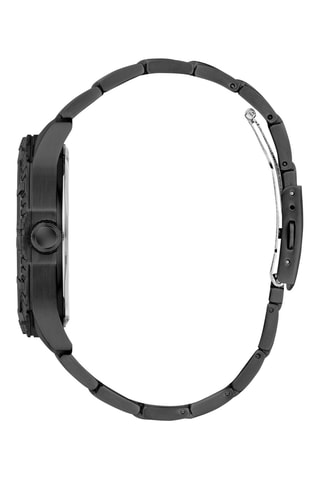 Montre à quartz en acier - Noir