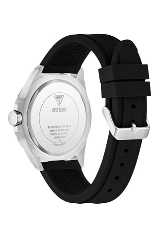 Montre à quartz en silicone - Noir et rouge