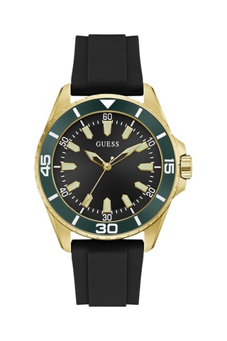Montre à quartz en silicone - Noir et vert