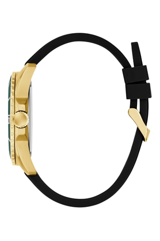 Montre à quartz en silicone - Noir et vert