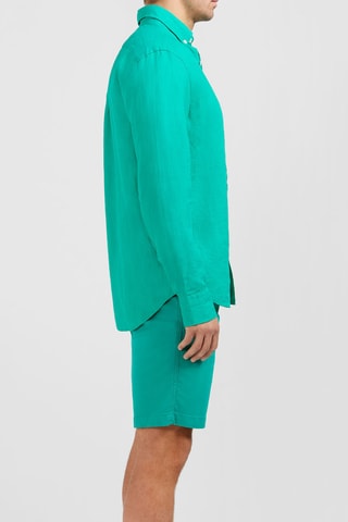 Chemise regular en lin Dernier Carré - Vert