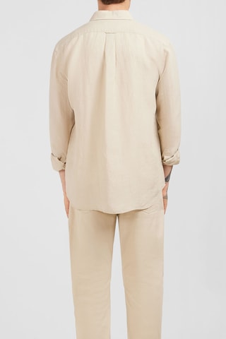 Chemise regular en lin Dernier Carré - Beige