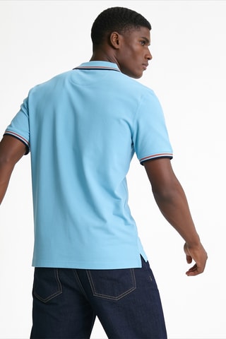 Polo Décalage - Turquoise
