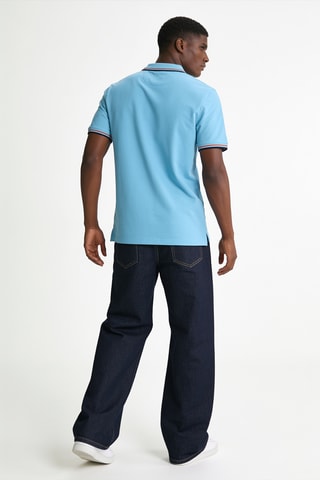 Polo Décalage - Turquoise