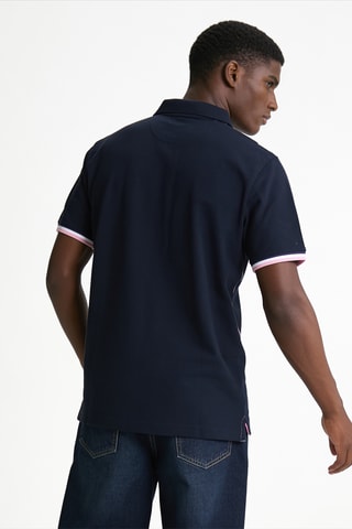 Polo Pioc - Blanc et bleu marine