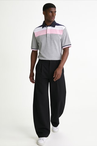 Polo Flag Chest - Gris chiné