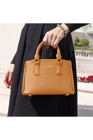 Sac à main en cuir vegan Neuilly - Marron