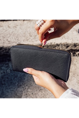 Compagnon en cuir vegan ASG - Noir - Noir