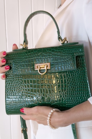 Sac à main en cuir Cannes - Vert