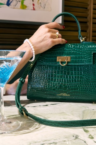 Sac à main en cuir Cannes - Vert