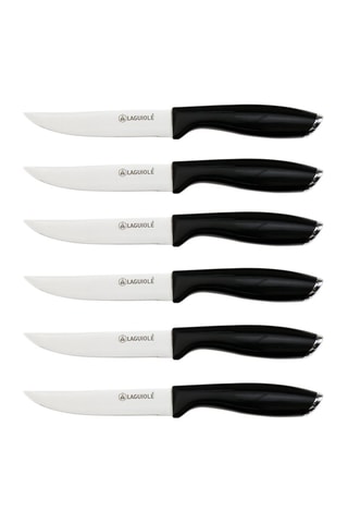 6 cuchillos chuleteros de acero inoxidable 3CR13 Lumin - 22,3 cm