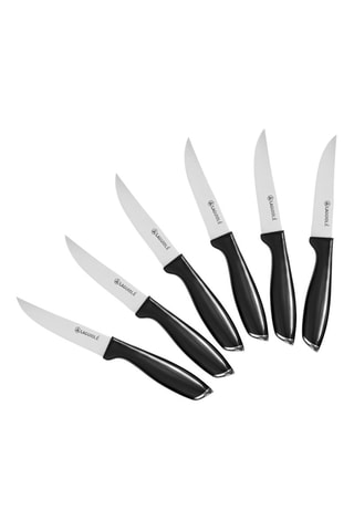 6 cuchillos chuleteros de acero inoxidable 3CR13 Lumin - 22,3 cm