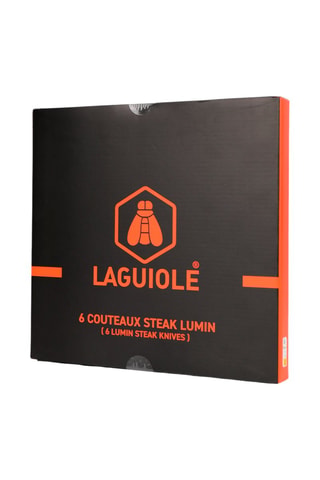 6 cuchillos chuleteros de acero inoxidable 3CR13 Lumin - 22,3 cm