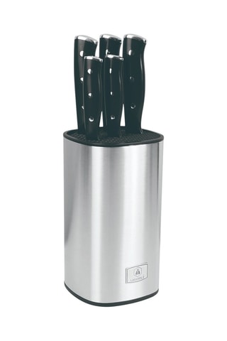 Bloque de 5 cuchillos de acero inoxidable Gleam