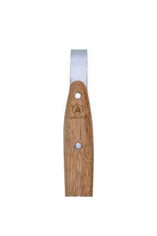2 utensilios de barbacoa de madera de acacia y acero inoxidable