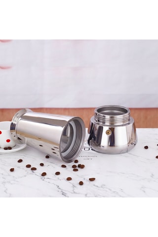 Cafetera de acero inoxidable - 30 cl - Plateado