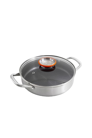 Sartén guisera de acero inoxidable con revestimiento de cerámica - 28 cm - 4,8 l