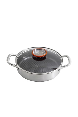 Sartén guisera de acero inoxidable con revestimiento de cerámica - 28 cm - 4,8 l
