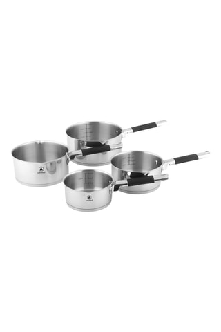 Batería de cocina de acero inoxidable - 4 piezas