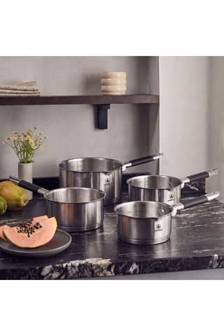Batería de cocina de acero inoxidable - 4 piezas