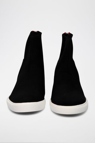 Zapatillas estilo calcetines de cuña - Negro