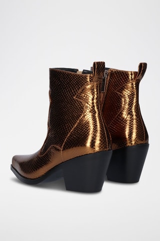 Botines de piel - Dorado