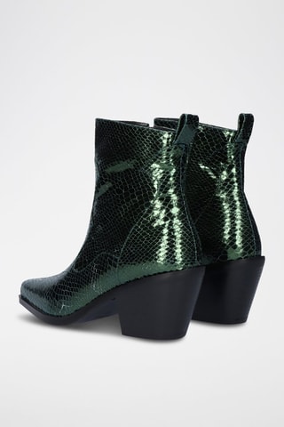 Botines de piel - Verde