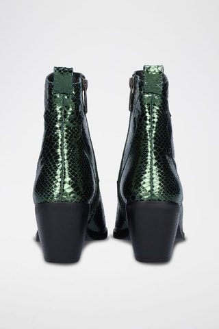 Botines de piel - Verde