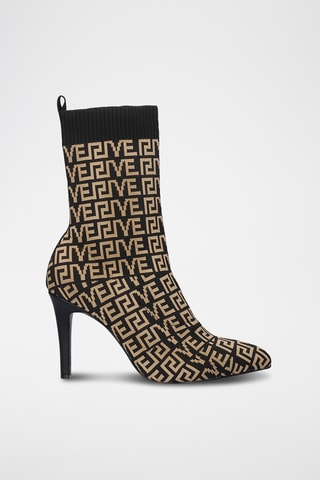 Botines - Beige y negro